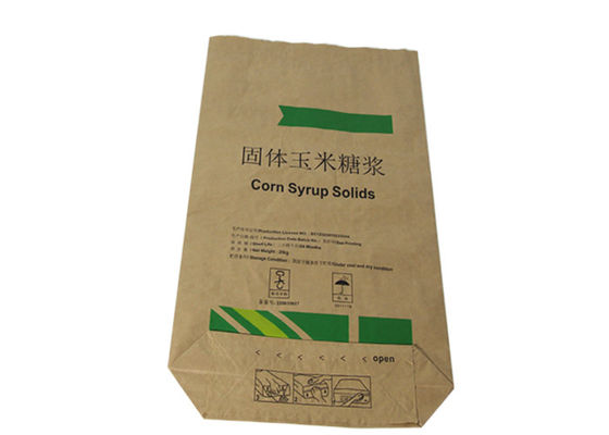 Wiederverwendbare Quadrat untere Papiertüte-Antibeleg-Oberflächen-Behandlung Multiwall Kraftpapier