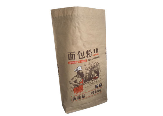 Mehlsack-Mais-Sack-Papier-Mehl-Pulver-Verpackentasche des Kraftpapier-25kg