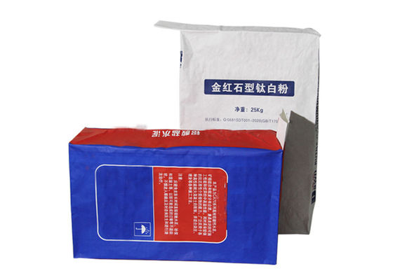 große Multiwall Kraftpapier Papiertüten 25kg für das Verpacken des chemischen Materials