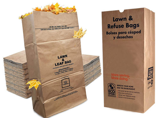 30 große Papierabfall-Säcke Gal Biodegradable Kraft Paper Bagss 120gsm