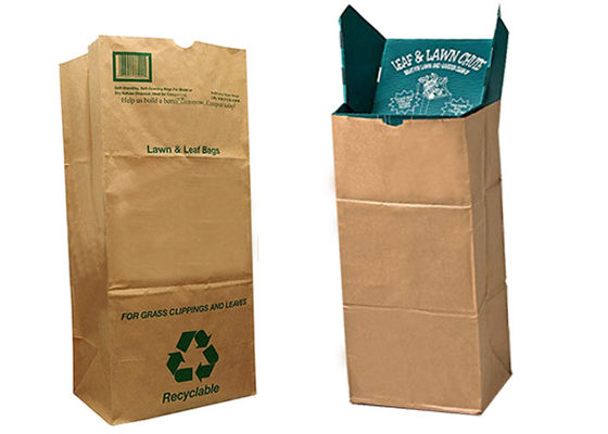 Papier-Gartenabfall sackt das 30 Gallonen-110L biologisch abbaubare Rasen-Papiertüten ein