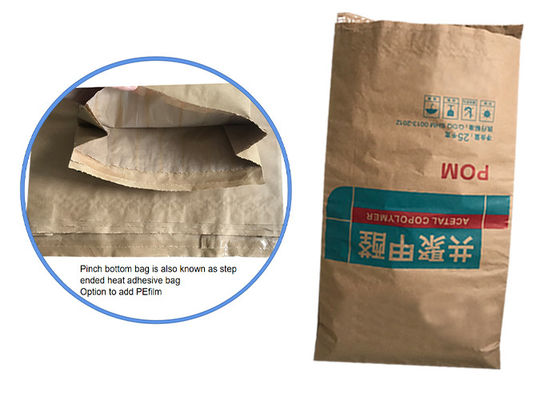Biologisch abbaubare offene Mund-Papiertüten der Doppelschicht-60gsm mit Klemmunterseite