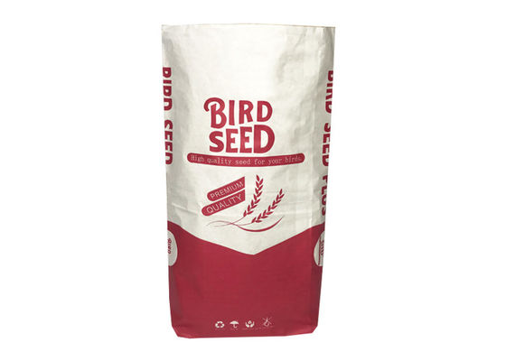 Kundengebundene Falte Logo Sizes 1-4 Kraftpapier-Tasche für verpackendes Tierfutter-Samen