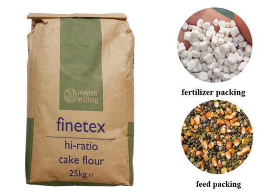 Kundengebundene Falte Logo Sizes 1-4 Kraftpapier-Tasche für verpackendes Tierfutter-Samen