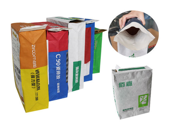 20kg 25kg klebte Kraftpapier-Ventil-Taschen-Stärke Sugar Packaging Paper Sack