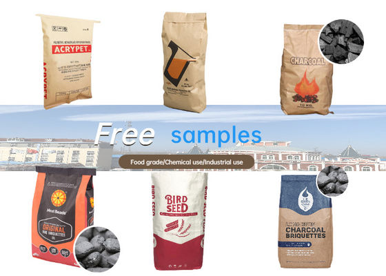 Papiertüte-Nahrung 25kg 20kg Multiwall Kraftpapier ordnen Kartoffelmehl Sugar Packaging