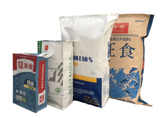 Papiertüte-Nahrung 25kg 20kg Multiwall Kraftpapier ordnen Kartoffelmehl Sugar Packaging