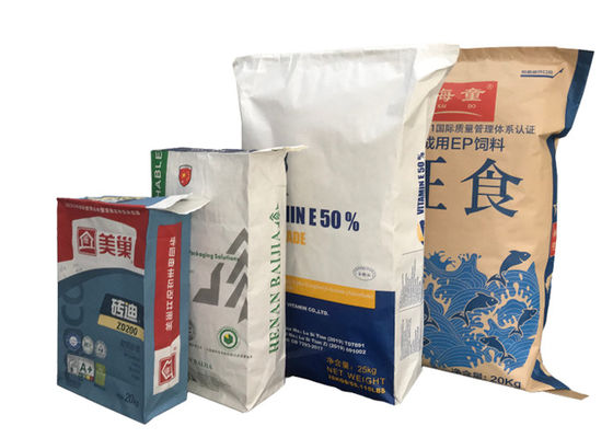 Umweltfreundliche aufbereitete Multiwall-Kraftpapier-Taschen-Nahrungsmittelgrad-Weizen-Mehl-Papiertüte