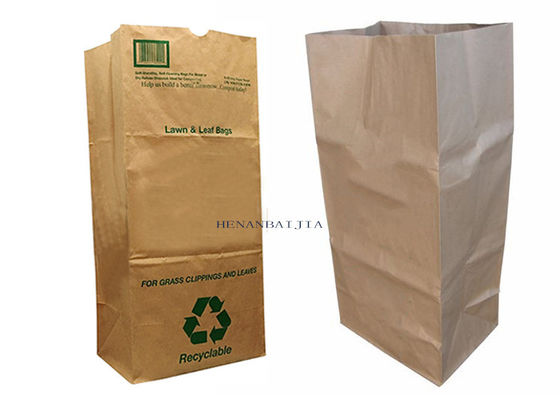Biologisch abbaubarer Brown-Blatt-Gras-Garten-Rasen-Papiertüte-Abfall-Abfall-überschüssige Abfall-Taschen