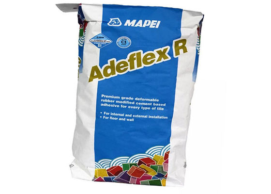 Kunde, der Wasserbeständigkeits-Kraftpapier-Taschen-Ventil-Tasche für industriellen Gebrauch 25Kg druckt