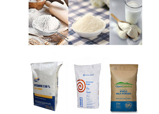 sackt Pulver das Papier 3 Schicht 25kg das industrielle innere PET des Zement-20kg der Papiertüte-pp. ein