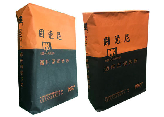 Mörser-Zementsack Multiwall-Papiertüten 20kg 25kg 40kg 50kg decken trockene klebendes Ventil-Taschen-Gips-Mörser-Kitt-Pulver mit Ziegeln