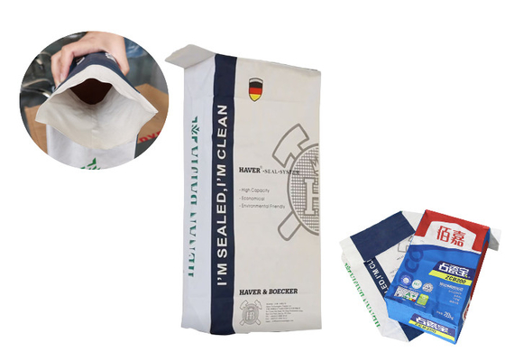 Fertigen Sie geklebte Ventil Multiwall-Papiertüten für das Mehl kundenspezifisch an, das 5Kg 10kg 20kg verpackt