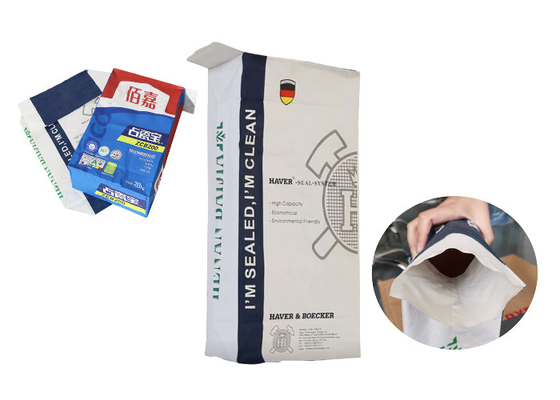 Druck des kundenspezifischen biologisch abbaubaren geklebten Ventil-Sacks mit optionalem PET Film oder PET Zwischenlage