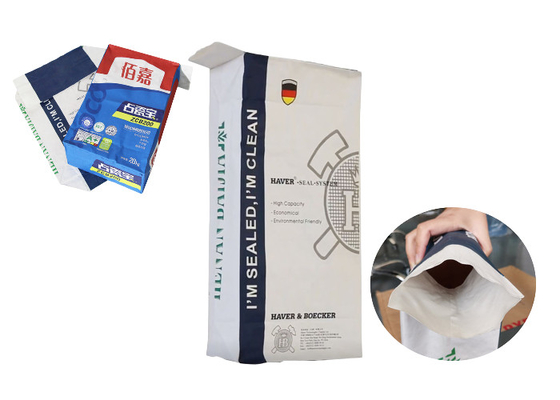 Kundengebundenes Logo 25 Kilogramm-Papier-Ventil-Verpackungs-Sack für das Fliesen-klebende allgemeine Verpacken