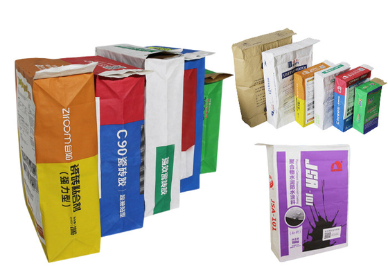 Fertigen Sie geklebte Ventil Multiwall-Papiertüten für das Mehl kundenspezifisch an, das 5Kg 10kg 20kg verpackt