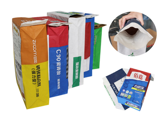 Chemische geklebte Ventil Multiwall-Papiertüten PET Film-oder Zwischenlagen-Papier-Sack-Basmatireis-Tasche