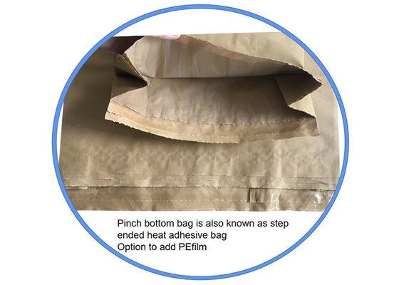 Biologisch abbaubare Kapazitäts-Stall-Leistung Multiwall Kraftpapier große Papiertüte-25kg 50kg