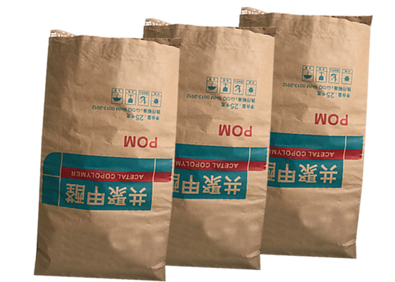 Weißer Brown-Kraftpapier-Taschen-Hochleistungs-Kraftpapier-Papiertüte-Heißsiegel-Schließung GMP-Standard