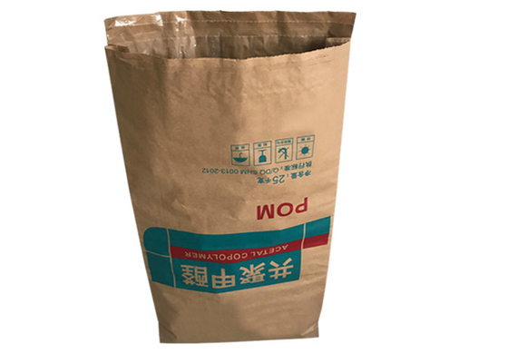 Flexo, das Papiertüten Sugar Packaging Paper Bag 25kg 20kg Multiwall Kraftpapier druckt