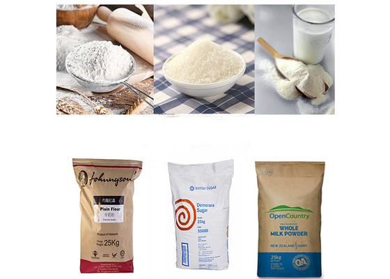 Flache untere 3 Schicht-Kraftpapier-Tasche für Holzkohlen-das chemische Material-Verpacken