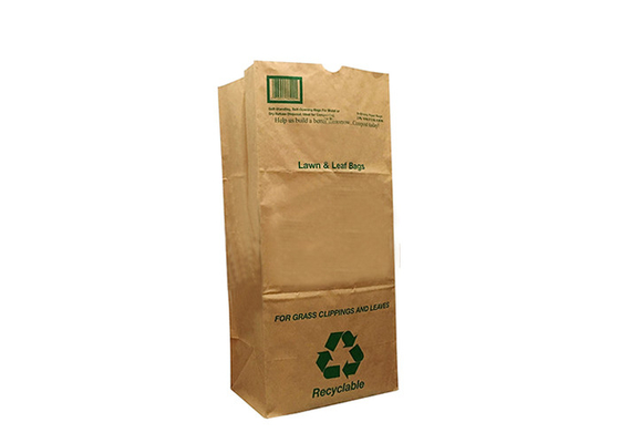 Papiertüten Block-untere Rasen-Blätter Multiwall Kraftpapier 30 Gallonen-Rasen-Papiertüten