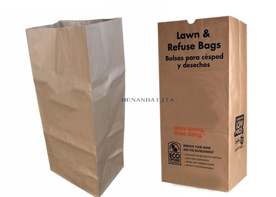 Brown biologisch abbaubares Flexo drucken Papierabfall-Taschen Multiwall