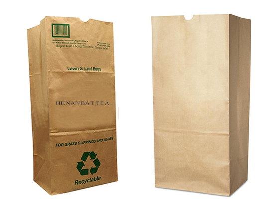 Abfall Brown wuchs biologisch abbaubares Wegwerfkompostierbares Kraftpapier-Papiertüte-100% ein