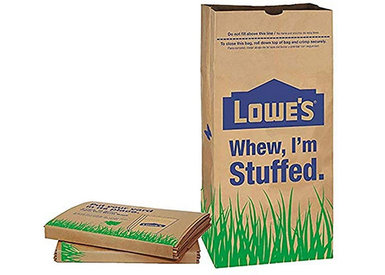 Rasen-und Gras-Papier-Abfall-Taschen-Quadrat-untere Brown-Farbe biologisch abbaubar