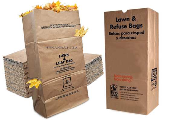 Brown biologisch abbaubares Flexo drucken Papierabfall-Taschen Multiwall