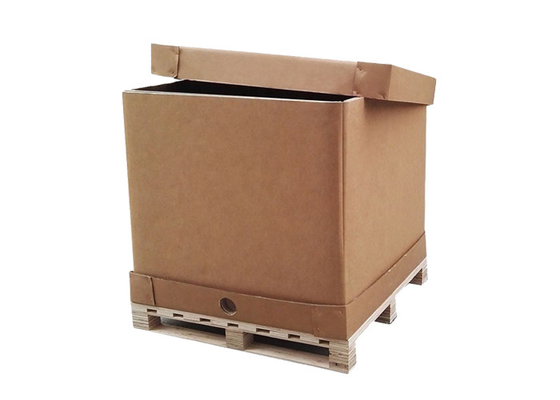 Behälter-PET-Zwischenlagen-Tasche 220L 1000L 1600L 1800L Nahrungsmitteldes grad-Papier-IBC mit Ventil