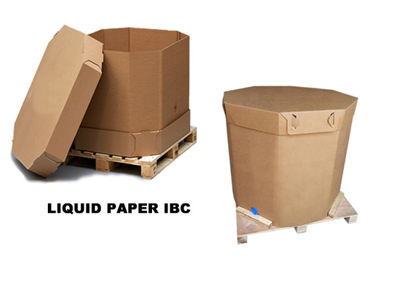 Wegwerf- Papier-IBC Behälter 1000l mit Zwischenlagen-Taschen-Kokosnussöl und Juice Use