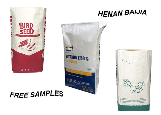 Holzkohlen-Gewohnheit 3 Falten-Kraftpapier-Säcke biologisch abbaubares 25kg