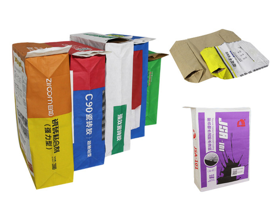 Kundengebundene geklebte Ventil Multiwall-Papiertüten 20kg 25kg für chemisches Pulver