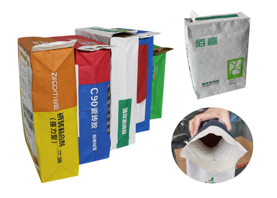20kg stehen oben geklebte Ventil Multiwall-Papiertüten Logo Printing For Tile Adhesive