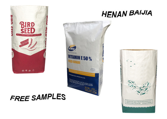 Geklebtes Natriumcitrat-Tierfutter Nahrungsmittelgrad Multiwall Kraftpapier Papiertüte-20kg 25kg