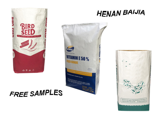 Feuchtigkeitsfeste Farbe Druck-Kraftpapier-Papiertüten 10kg für Clay Granular Absorbent