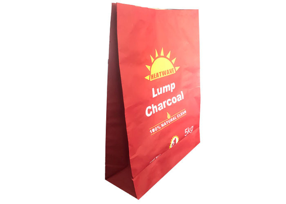 Genähte offene Holzkohle Mund Multiwall Kraftpapier Papiertüte-5kg sackt Papiersack ein