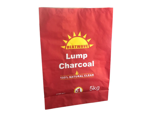 Genähte offene Holzkohle Mund Multiwall Kraftpapier Papiertüte-5kg sackt Papiersack ein