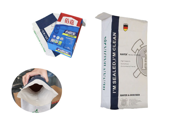 Kundengebundene geklebte Ventil Multiwall-Papiertüten 20kg 25kg für chemisches Pulver